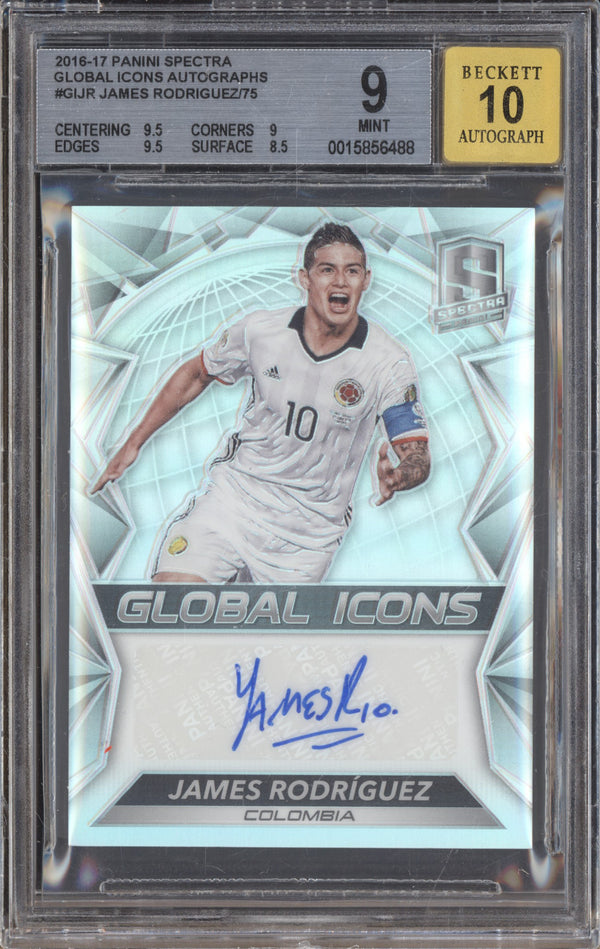 James Rodriguez 2016-17 Panini Spectra Soccer GI-JR Global Icons Auto 14/75