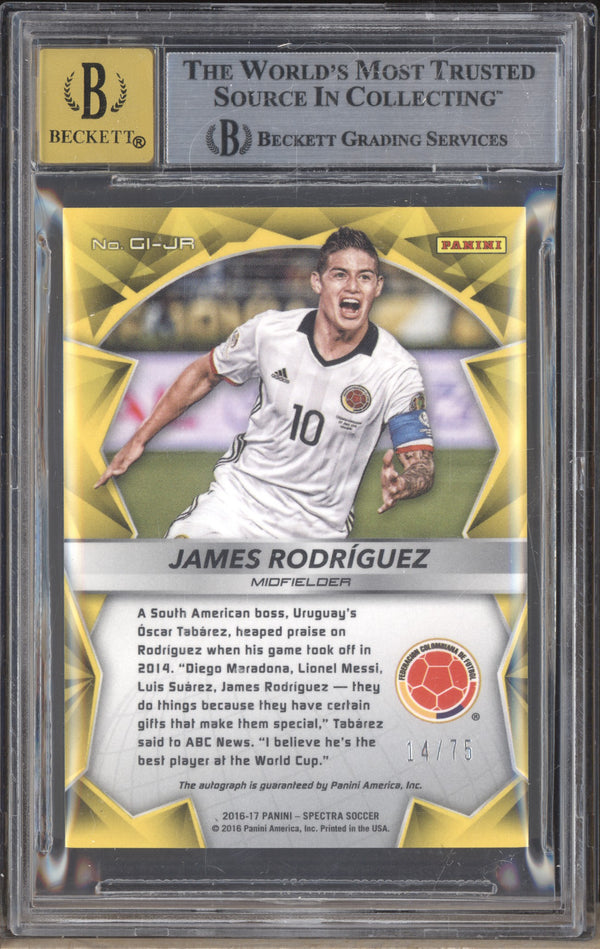 James Rodriguez 2016-17 Panini Spectra Soccer GI-JR Global Icons Auto 14/75