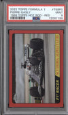Pierre Gasly 2022 Topps Chrome Formula 1 T86-PG 1968 Topps Hot Rod Red 3/5 PSA 9