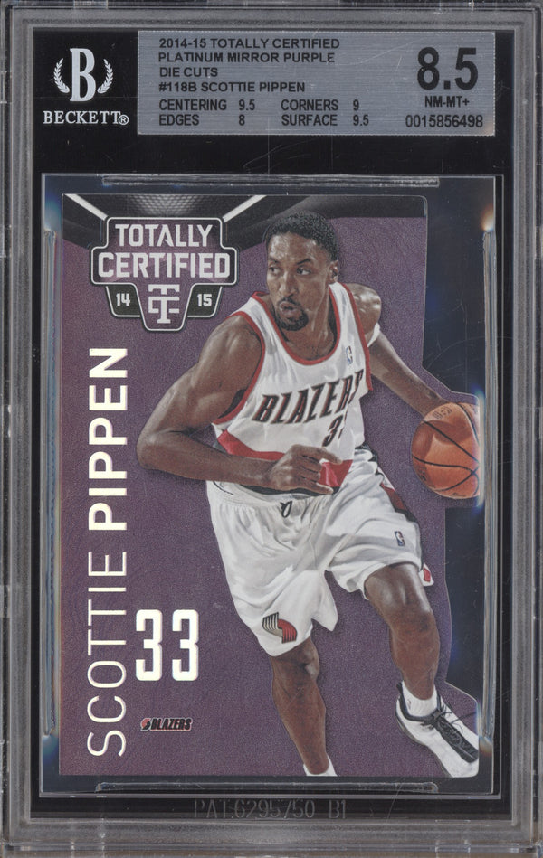 Scottie Pippen 2014-15 Panini Totally Certified Mirror Purple Die Cut Var 1/25