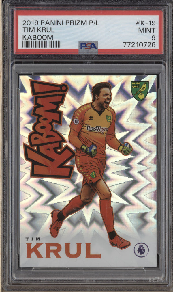 Tim Krul 2019-20 Panini Prizm Premier Leagu K-19 Kaboom PSA 9