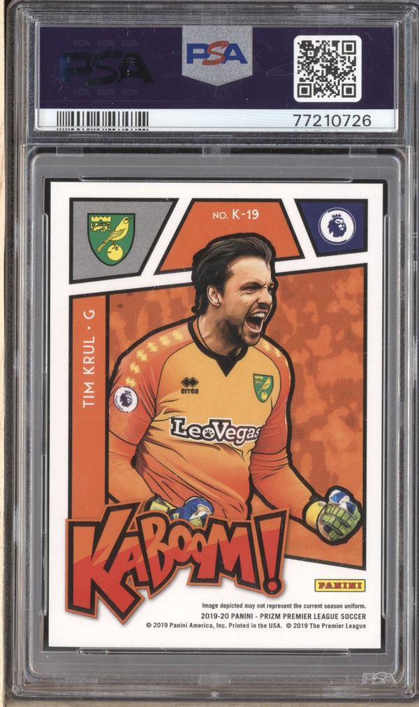 Tim Krul 2019-20 Panini Prizm Premier Leagu K-19 Kaboom PSA 9