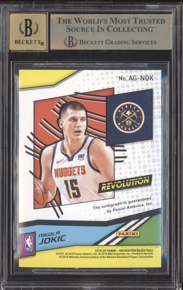 Nikola Jokic 2019-20 Panini Revolution AG-NOK Auto BGS 9.5 / 10 Auto