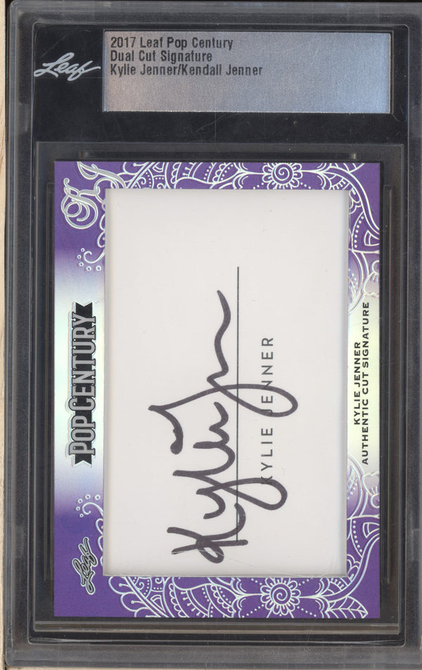 Kylie Jenner Kendall Jenner 2017 Leaf Pop Century Dual Cut Signature Auto