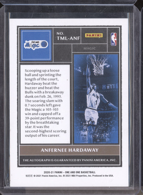 Anfernee Hardaway 2020-21 Panini One and One TML-ANF Timeless Moments 01/49  LPZ