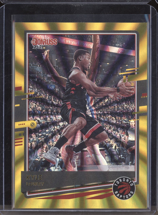 Kyle Lowry 2020-21 Panini Donruss 196 Gold Laser 10/10  LPZ