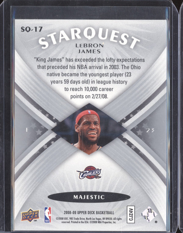 LeBron James 2008-09 Upper Deck  SQ-17 Starquest Majestic  LPZ