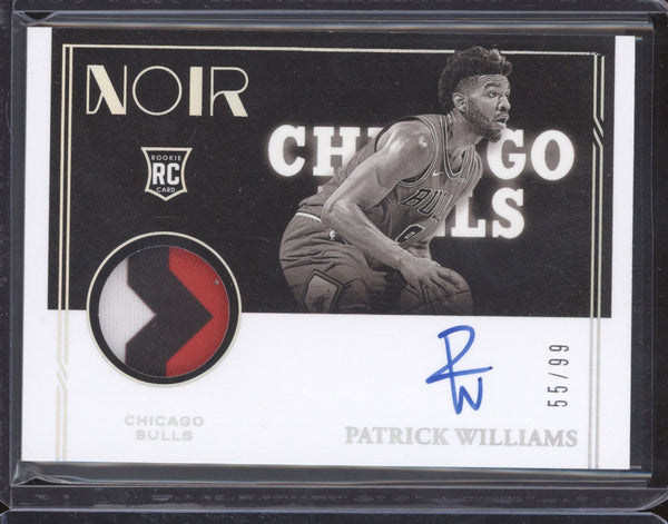 Patrick Williams 2020-21 Panini Noir 327 Rookie Patch Auto RC 55/99  LPZ