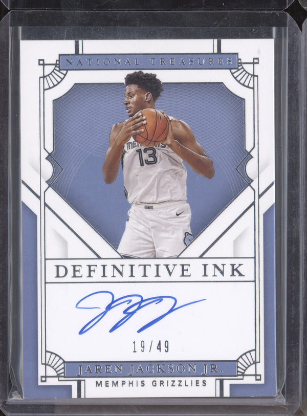 Jaren Jackson Jr 2020-21 Panini National Treasures DI-JJJ Definitive Ink 19/49  LPZ