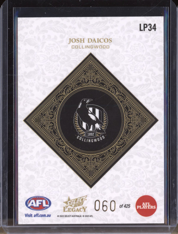 Josh Daicos 2023 Select Legacy AFL LP34 Legacy Plus 60/425