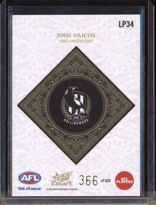 Josh Daicos 2023 Select Legacy AFL LP34 Legacy Plus 366/425