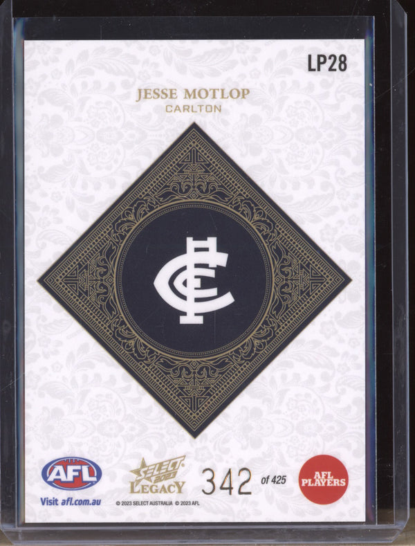 Jesse Motlop 2023 Select Legacy AFL LP28 Legacy Plus 342/425