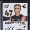 Harry Lemmey 2023 Select Legacy AFL DPSG47 Draft Pick Signature Gold RC 32/90