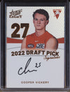 Coopey Vickery 2023 Select Legacy AFL Draft Pick Signature Copper RC 27/175