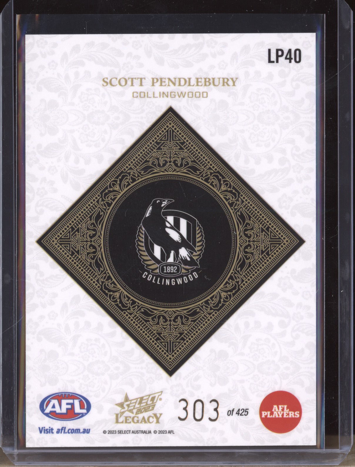 Scott Pendlebury 2023 Select Legacy AFL LP40 Legacy Plus 303/425