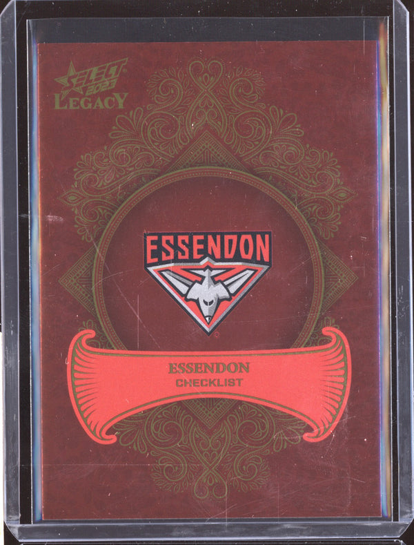 Essendon Logo Checklist 2023 Select Legacy AFL LP42 Legacy Plus 46/425