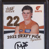Max Gruzewski 2023 Select Legacy AFL Draft Pick Signature Copper RC 012/175