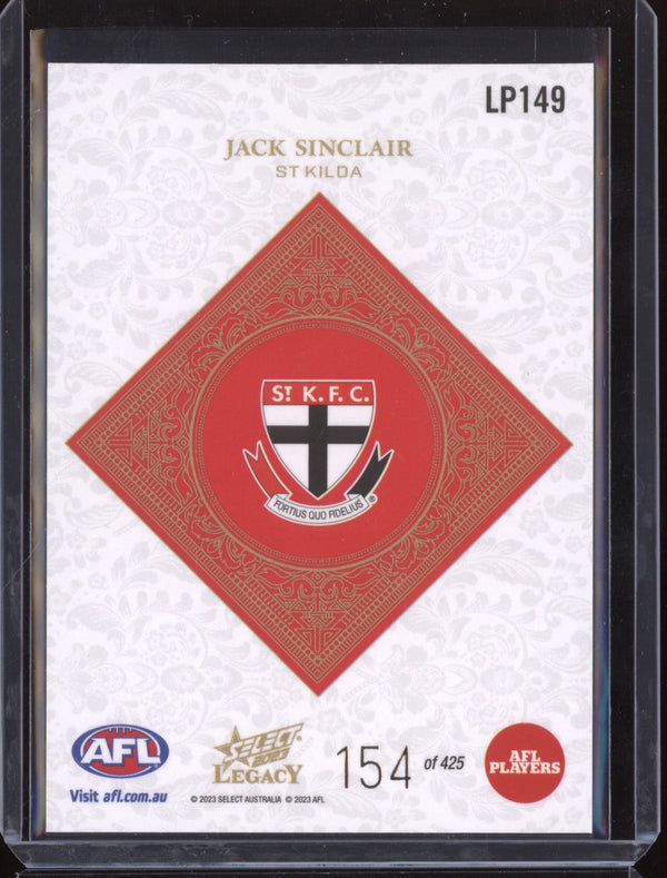 Jack Sinclair 2023 Select Legacy AFL LP149 Legacy Plus 154/425