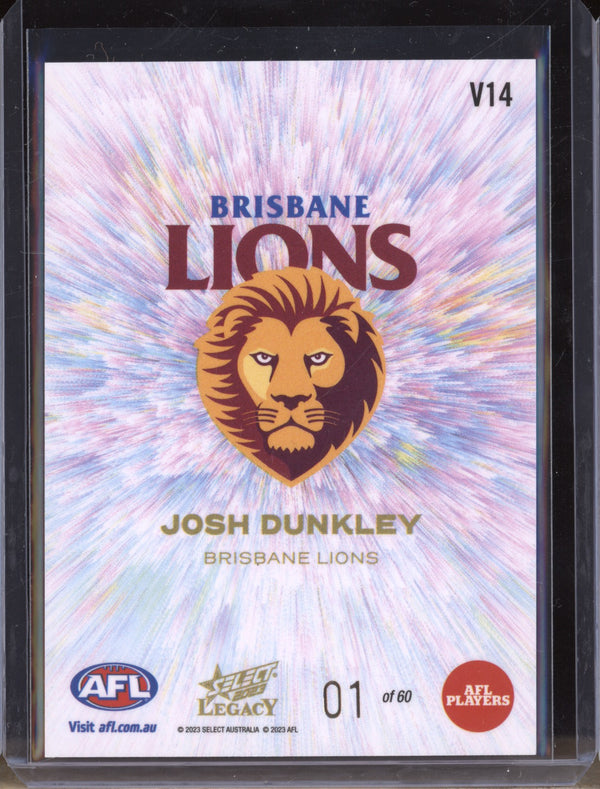 Josh Dunkley 2023 Select Legacy AFL V14 Vortex Low 01/60