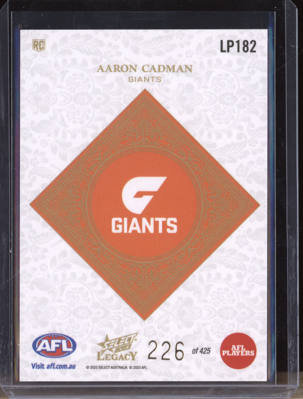 Aaron Cadman 2023 Select Legacy AFL LP182 Legacy Plus RC 226/425