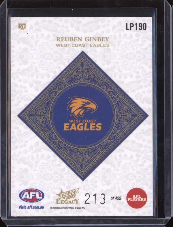 Reuben Ginbey 2023 Select Legacy AFL LP190 Legacy Plus RC 213/425
