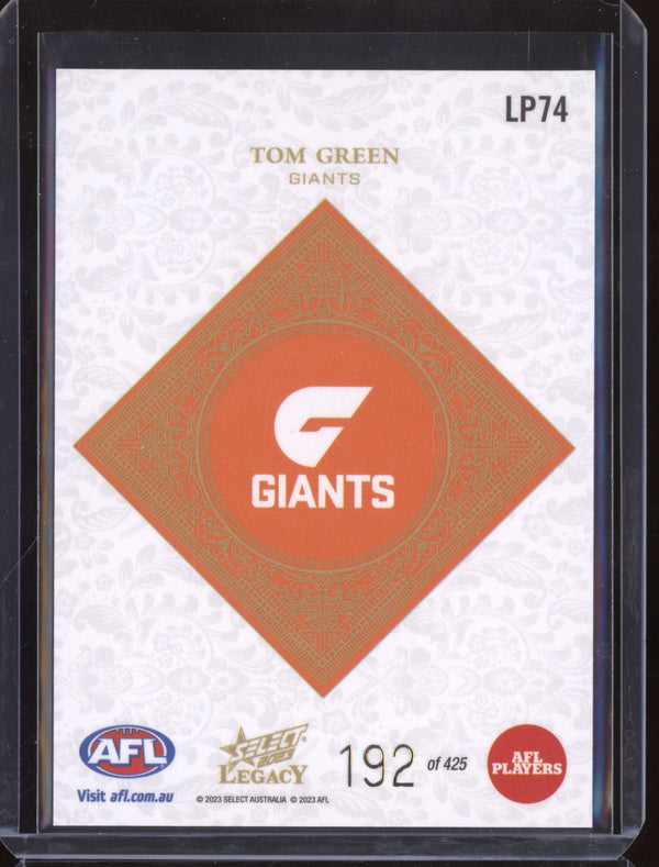 Tom Green 2023 Select Legacy AFL LP74 Legacy Plus 192/425