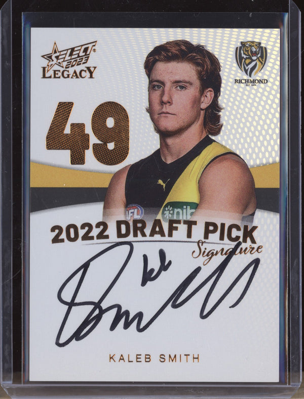 Kaleb Smith 2023 Select Legacy AFL DPSC49 Draft Pick Signature Copper RC 141/175