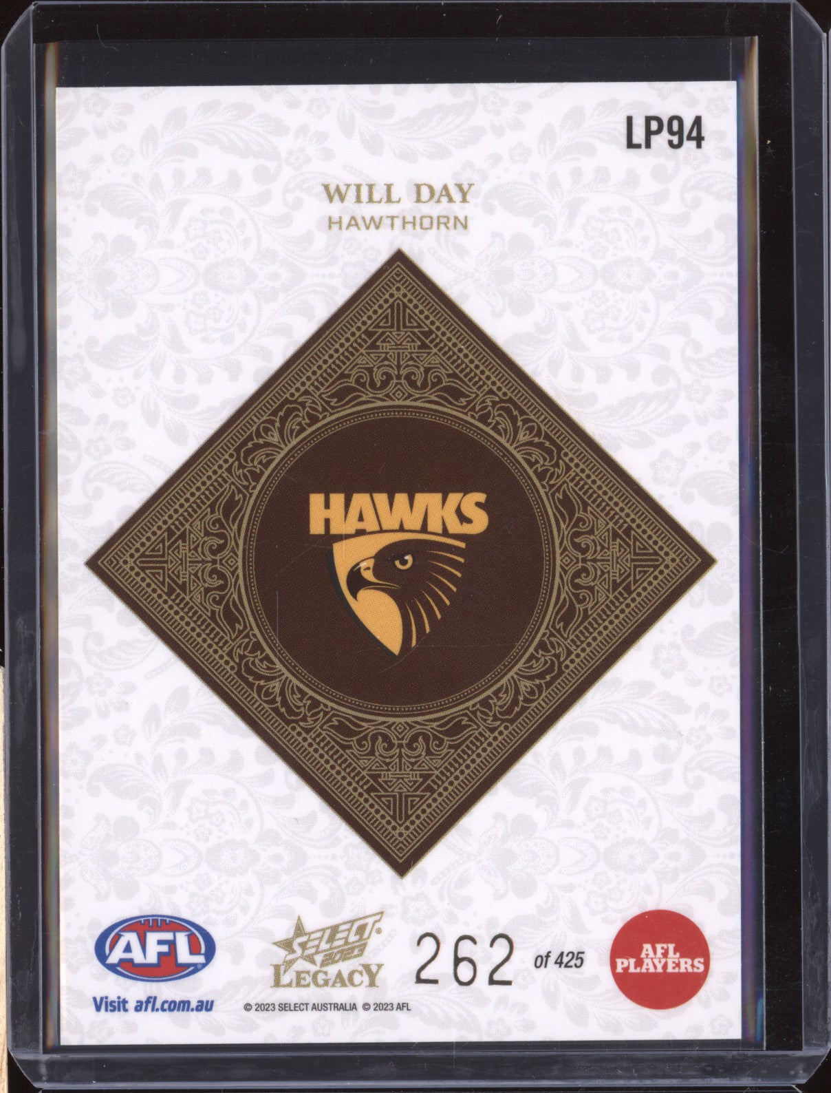 Will Day 2023 Select Legacy AFL LP94 Legacy Plus 262/425