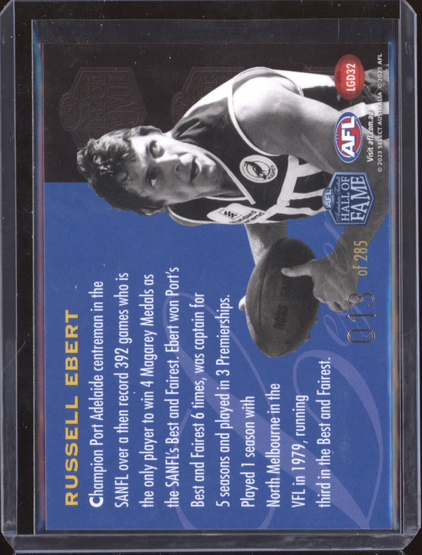 Russell Ebert 2023 Select Legacy AFL LGD32 Hall of Fame Legend 013/285