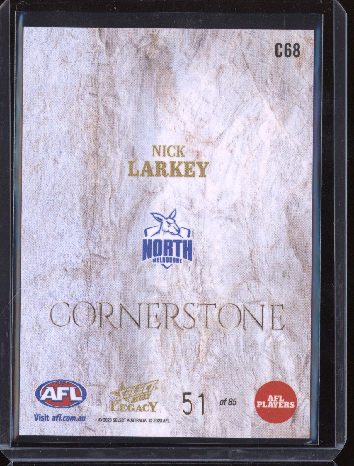 Nick Larkey 2023 Select Legacy AFL C68 Cornerstone 51/85