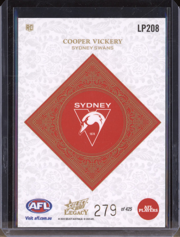 Cooper Vickery 2023 Select Legacy AFL LP208 Legacy Plus RC 279/425