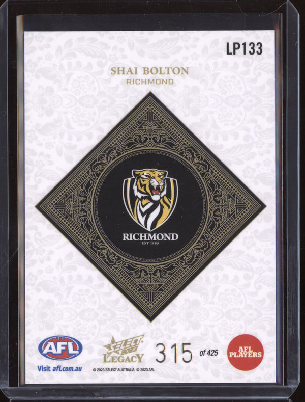 Shai Bolton 2023 Select Legacy AFL LP133 Legacy Plus 315/425