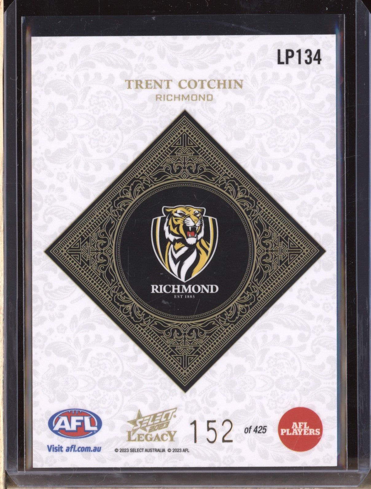 Trent Cotchin 2023 Select Legacy AFL LP134 Legacy Plus 152/425