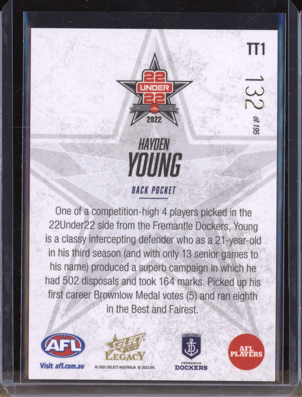 Hayden Young 2023 Select Legacy AFL TT1 22 Under 22 132/195