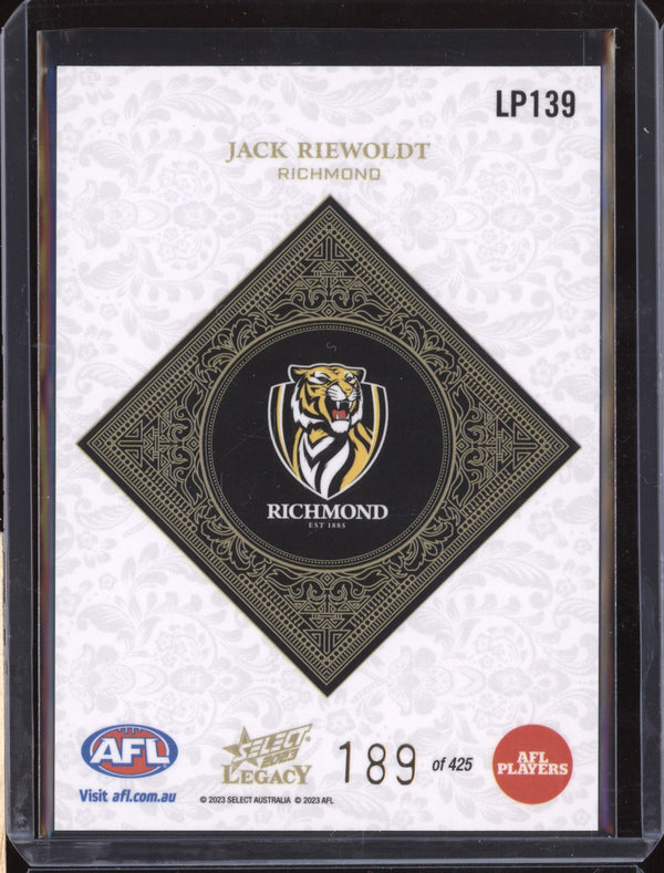 Jack Riewoldt 2023 Select Legacy AFL LP139 Legacy Plus 189/425