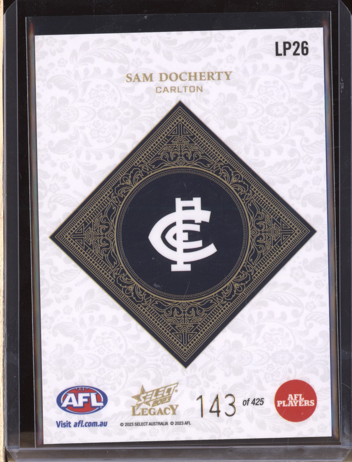 Sam Docherty 2023 Select Legacy AFL LP26 Legacy Plus 143/425