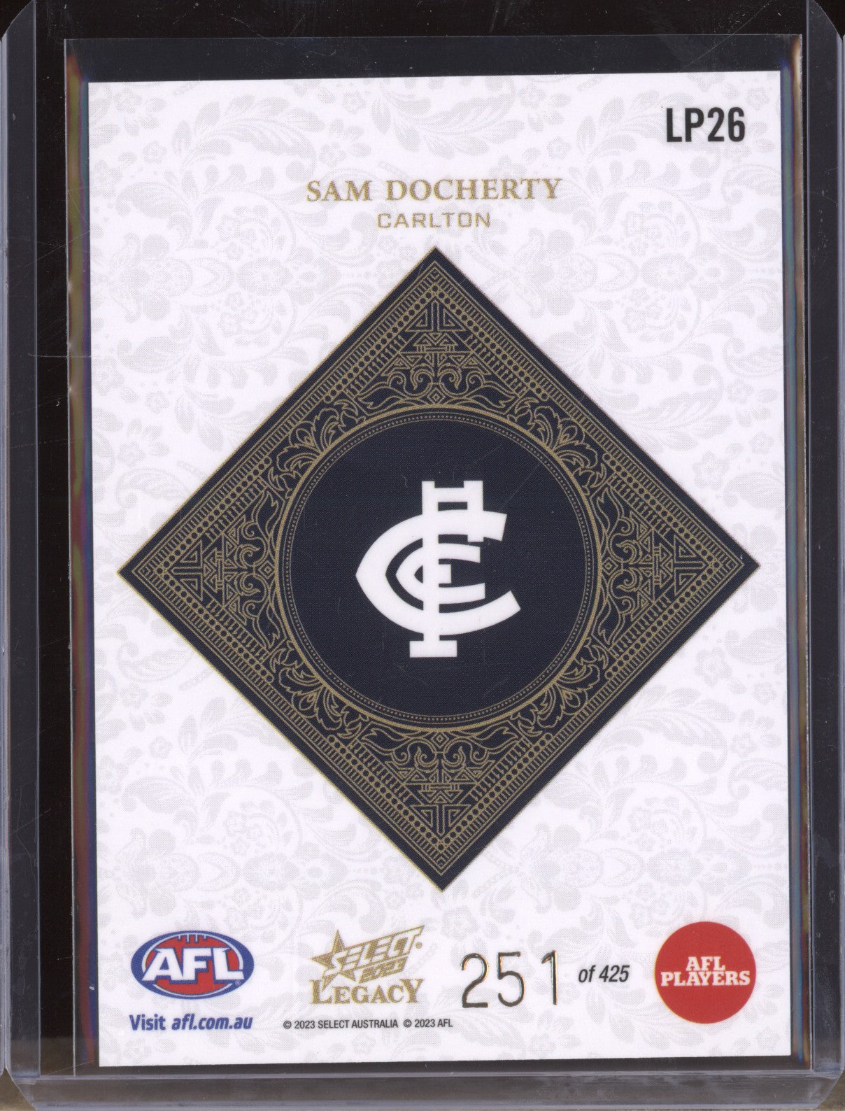 Sam Docherty 2023 Select Legacy AFL LP26 Legacy Plus 251/425