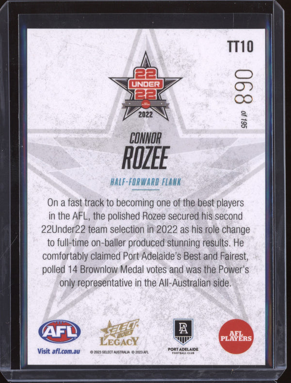 Connor Rozee 2023 Select Legacy AFL TT10 22 Under 22 068/195