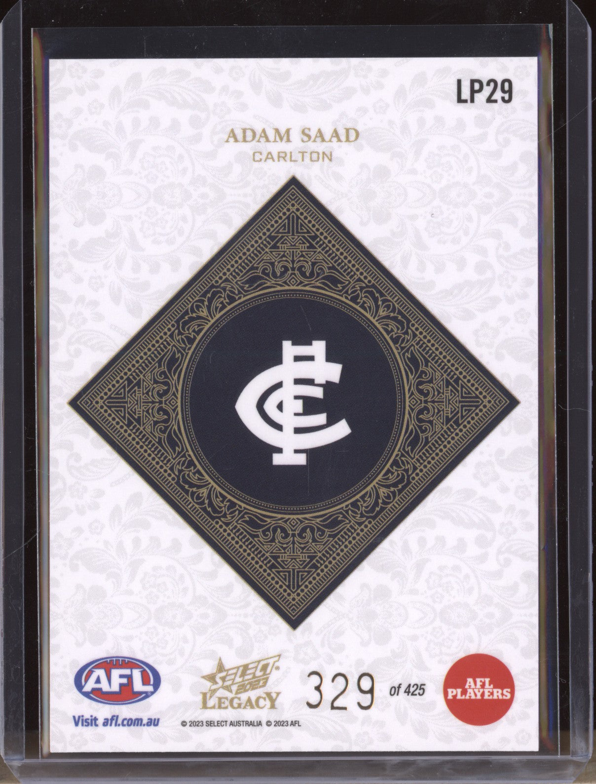 Adam Saad 2023 Select Legacy AFL LP29 Legacy Plus 329/425