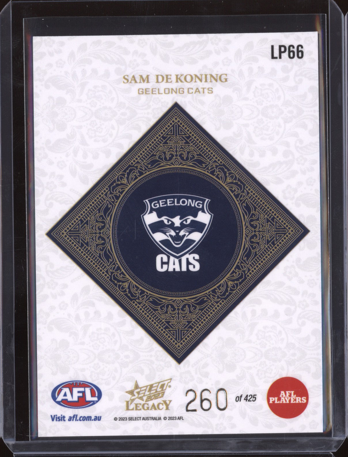 Sam De Koning 2023 Select Legacy AFL LP66 Legacy Plus 260/425