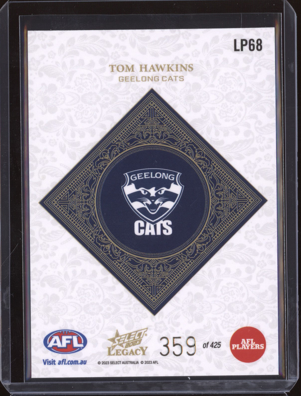 Tom Hawkins 2023 Select Legacy AFL LP68 Legacy Plus 359/425