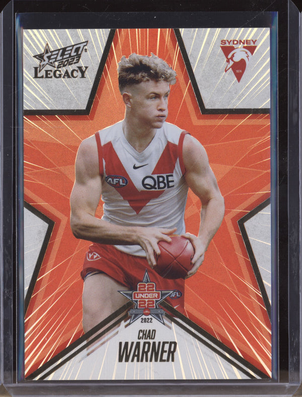 Chad Warner 2023 Select Legacy AFL TT19 22 Under 22 Low 003/195