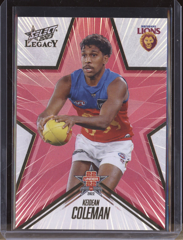 Keidean Coleman 2023 Select Legacy AFL TT22 22 Under 22 137/195