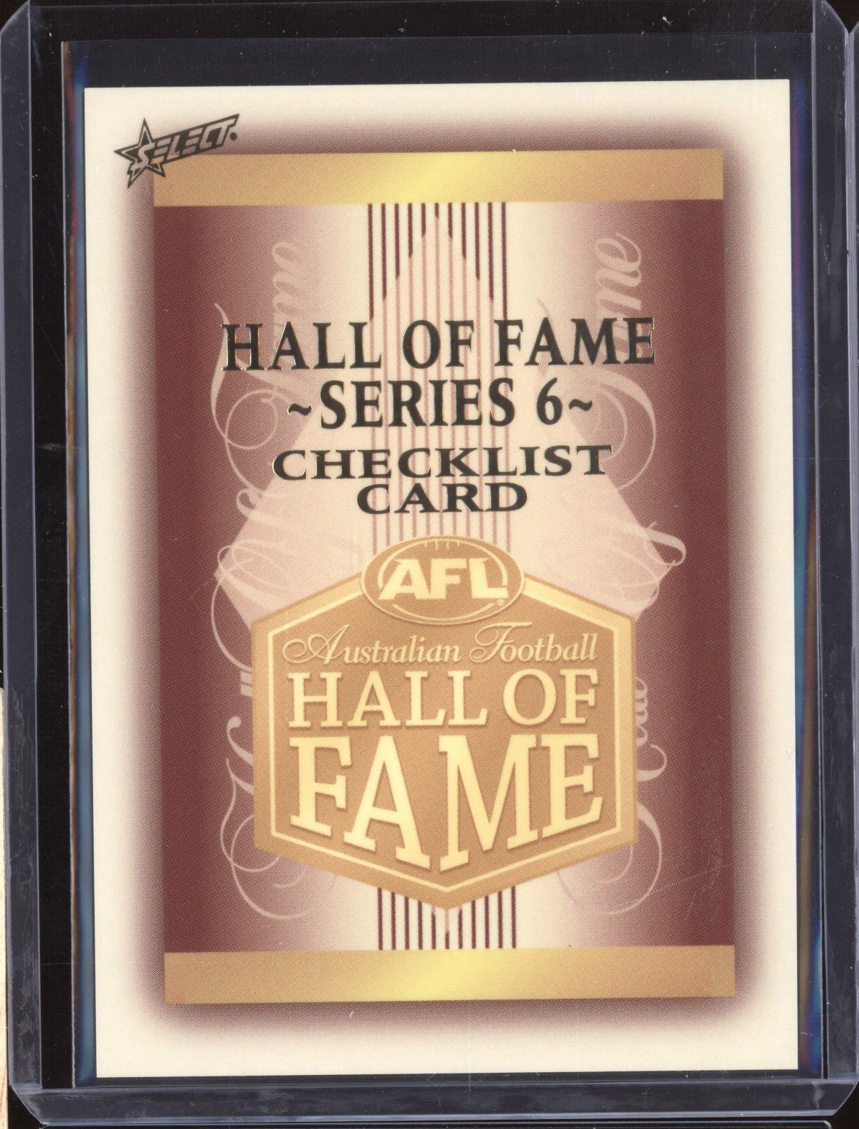 Header 2023 Select Legacy AFL Hall of Fame Inductees Limited Edition 095/290