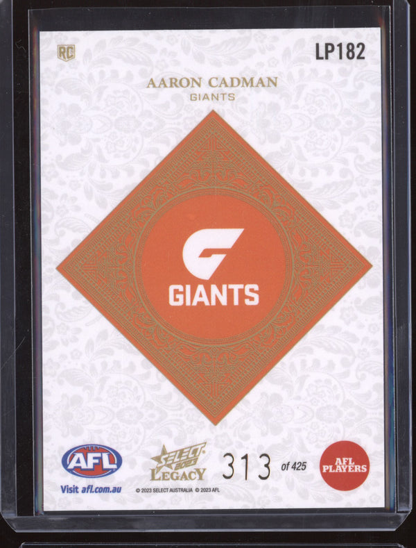 Aaron Cadman 2023 Select Legacy AFL LP182 Legacy Plus RC 313/425