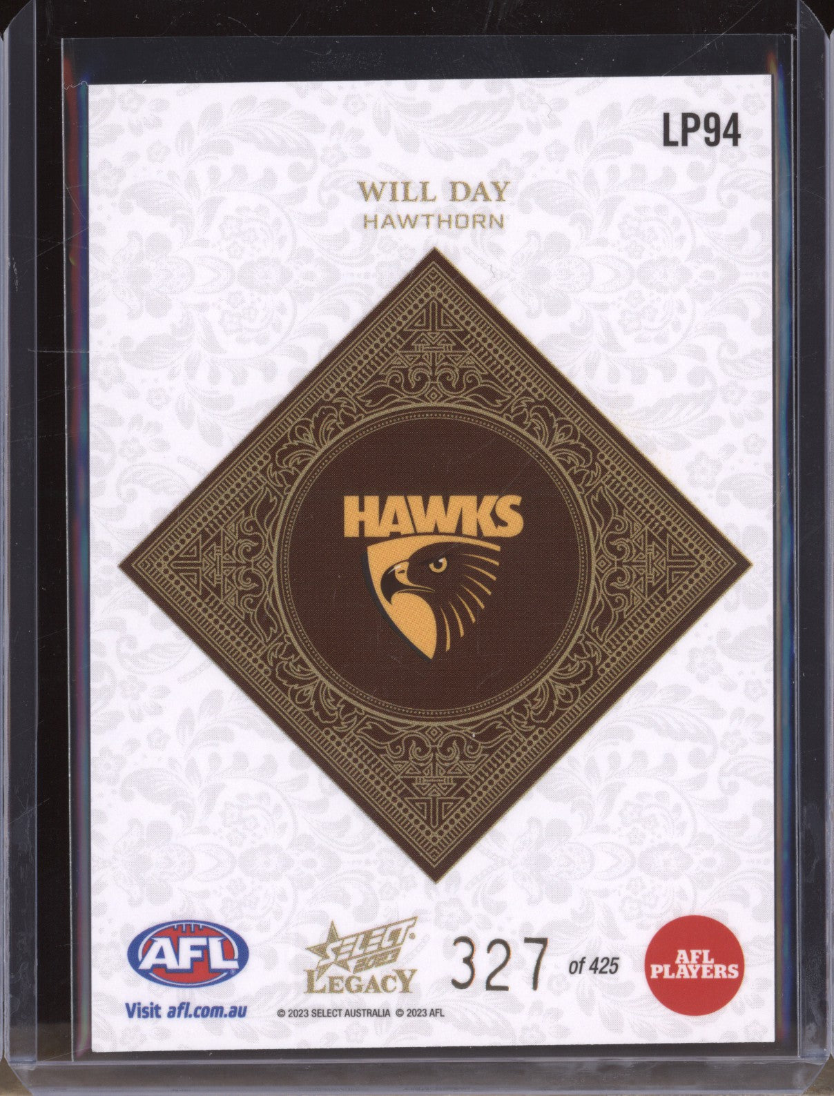 Will Day 2023 Select Legacy AFL LP94 Legacy Plus 327/425