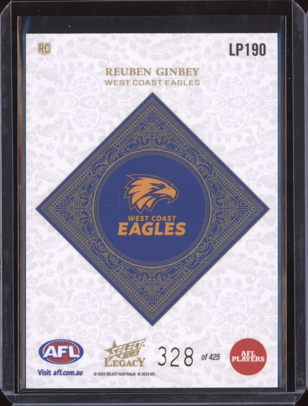 Reuben Ginbey 2023 Select Legacy AFL LP190 Legacy Plus RC 328/425
