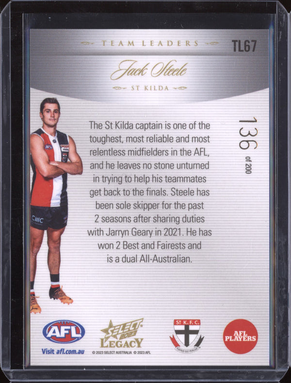 Jack Steele 2023 Select Legacy AFL TL67 Team Leaders 136/200