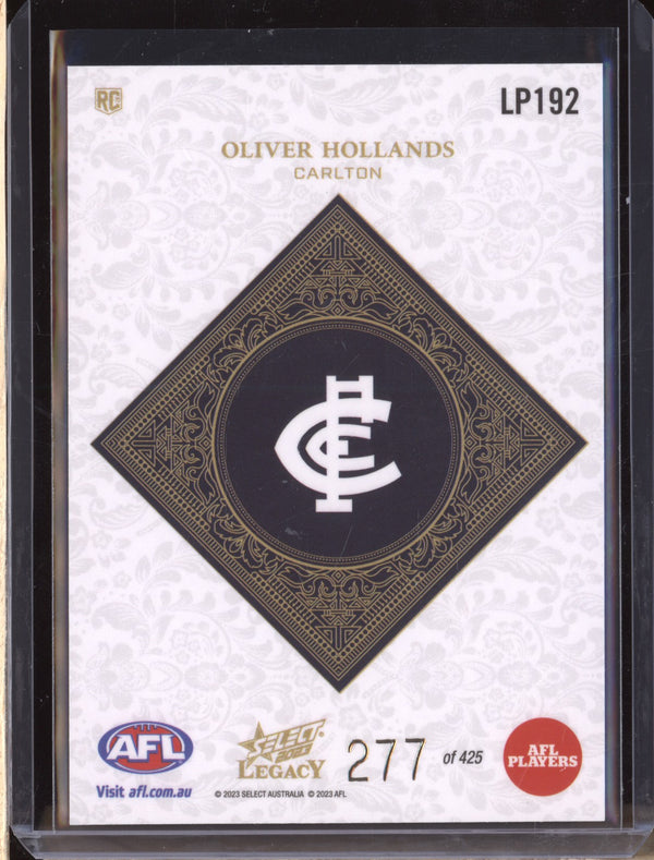 Oliver Hollands 2023 Select Legacy AFL LP192 Legacy Plus RC 277/425