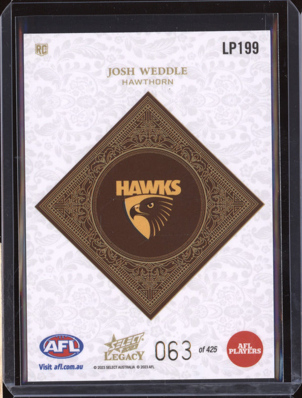 Josh Weddle 2023 Select Legacy AFL LP199 Legacy Plus RC 63/425